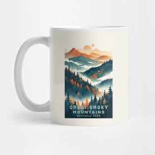 Great Smoky Mountains national park travel poster Mug